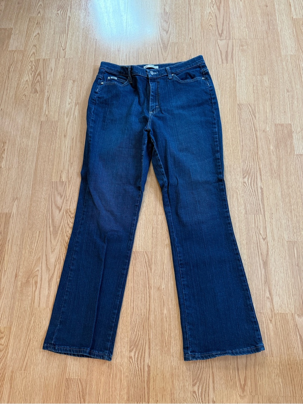Lee Relaxed Bootcut at Waist Jeans Women’s Size 14 Medium Dark Wash Stretch